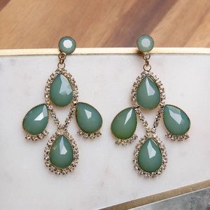 Dangling Rhinestone Chandelier Earrings